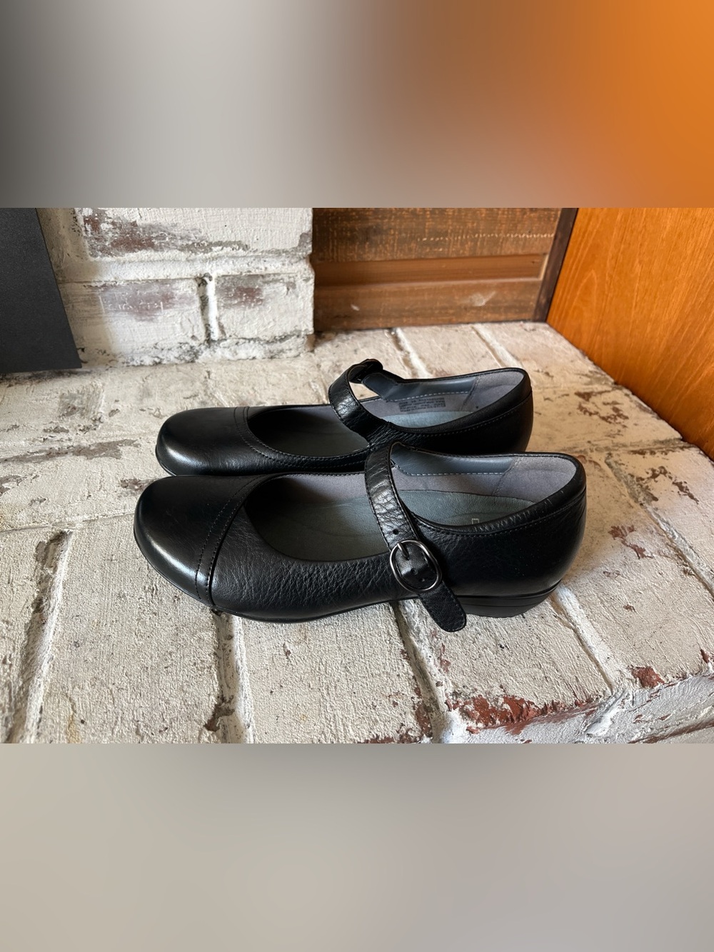 Brand new Dansko Classic Black Mary Jane Flats with Buckle Strap 38 US 7-7.5